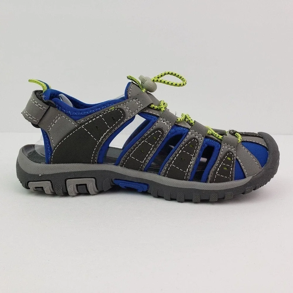 Hi-Tec Inspired By Life Shore CH's Boys Size 2Y Gray Blue Outdoors Sport Sandals